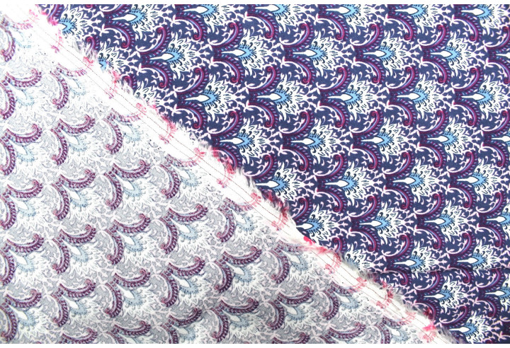 Tissu Voile Viscose Pousse Violet -Au Mètre