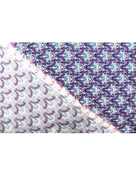 Tissu Voile Viscose Pousse Violet -Au Mètre