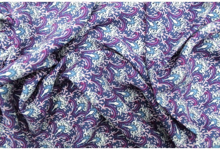 Tissu Voile Viscose Pousse Violet -Au Mètre