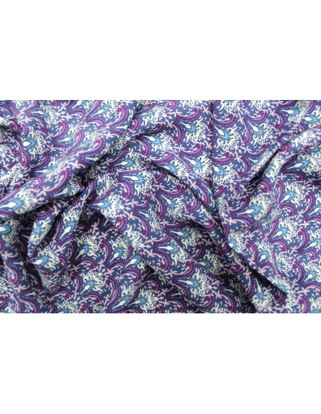 Tissu Voile Viscose Pousse Violet -Au Mètre