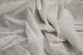 Tissu Résille Polyester Ecru Coupon de 3 mètres