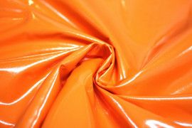Tissu Vinyl Uni Orange Coupon de 3 mètres