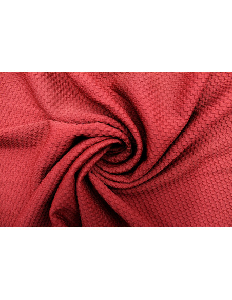 Tissu Nid d'abeille Rouille -Au mètre
