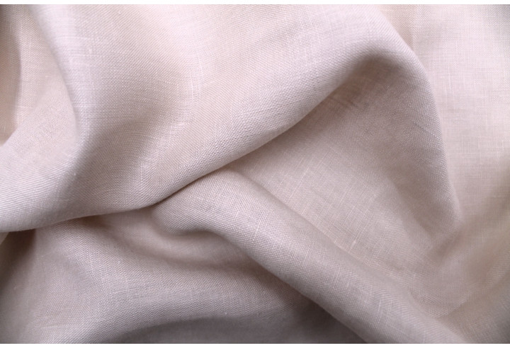 Tissu Lin Uni Rose pâle 100% -Au Mètre