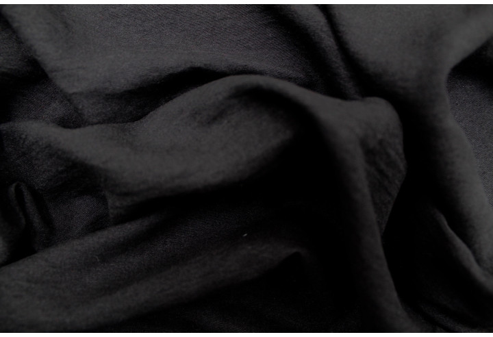 Tissu Voile Polyester Vitaly Noir -Au mètre