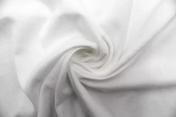 Tissu Voile Polyester Vitaly Blanc cassé -Au mètre