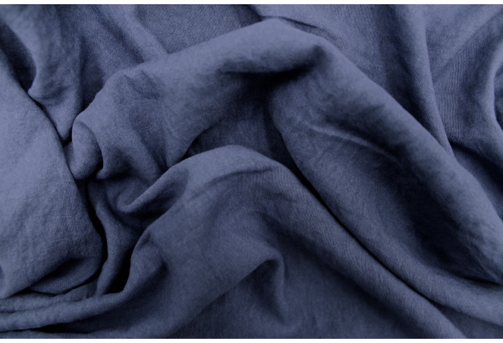 Tissu Voile Polyester Vitaly Indigo -Au mètre