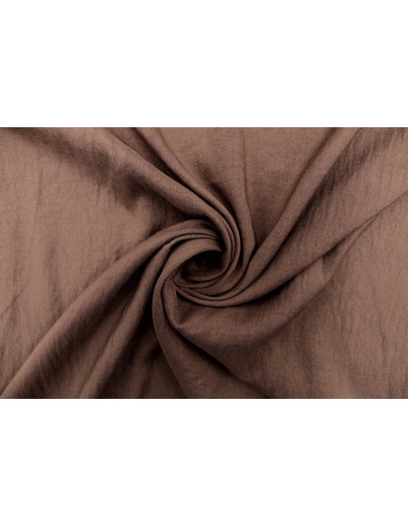 Tissu Voile Polyester Vitaly Marron clair -Au mètre