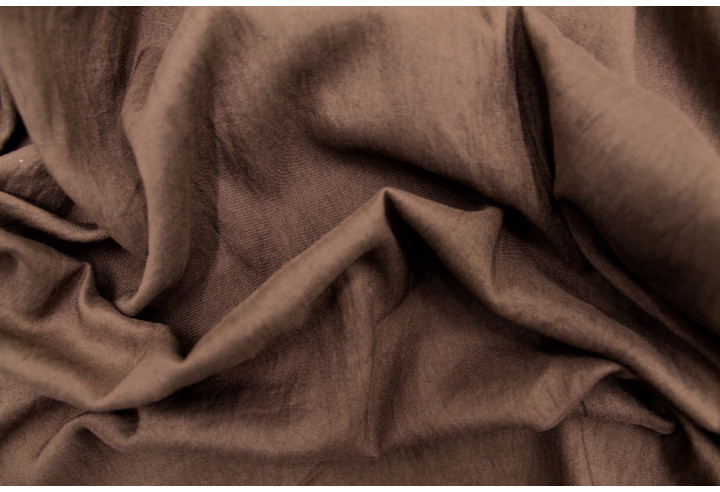 Tissu Voile Polyester Vitaly Marron clair -Au mètre