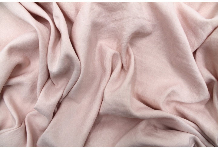 Tissu Voile Polyester Vitaly Rose pâle -Au mètre