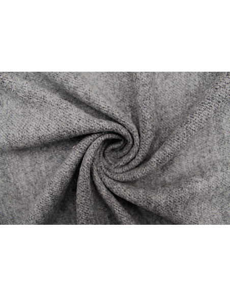 Tissu Drap de Laine Chiné Gris -Au Mètre
