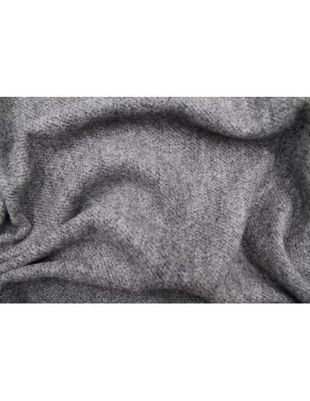 Tissu Drap de Laine Chiné Gris -Au Mètre
