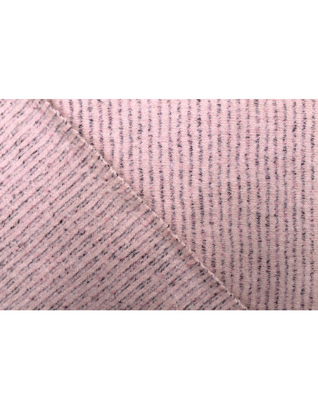 Tissu Drap de Laine Rayé Rose clair -Au Mètre