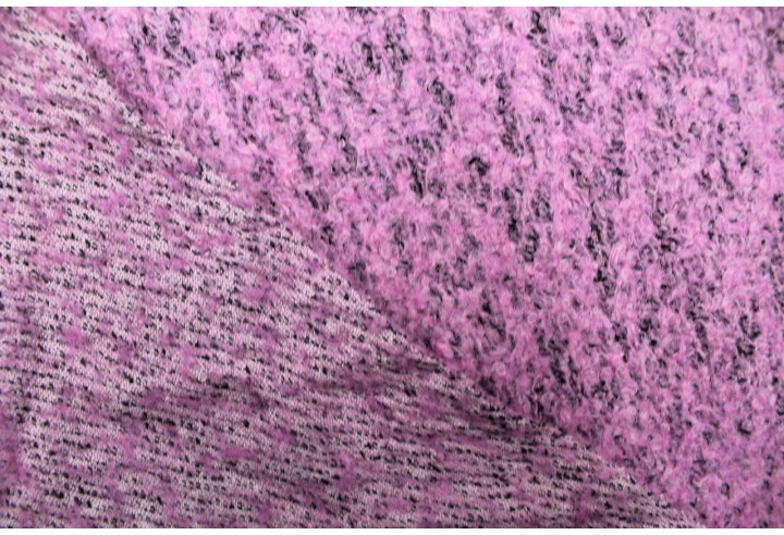 Tissu Laine Bouillie Rose -Au Mètre