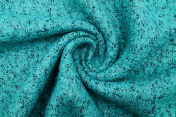 Tissu Laine Bouillie Bleu Tiffany -Au Mètre