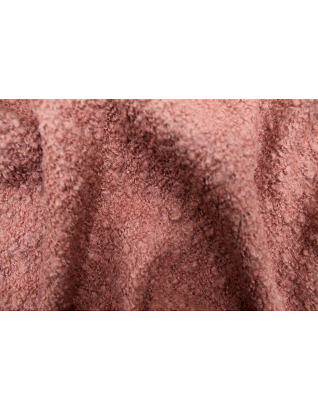 Tissu Laine Bouclette Corail -Au Mètre