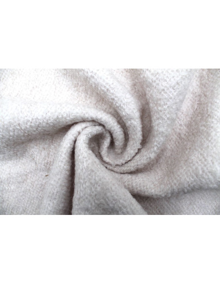 Tissu Laine Bouclette Mastic -Au Mètre