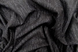 Tissu Molleton Polyviscose Noir/Gris -Au Mètre