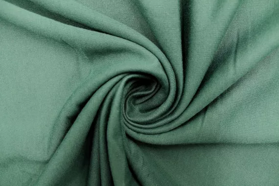 Tissu Molleton Polyviscose Vert -Au Mètre