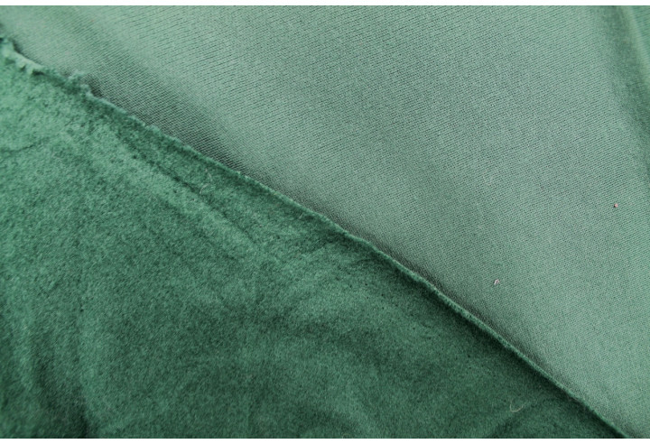 Tissu Molleton Polyviscose Vert -Au Mètre