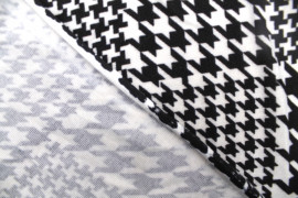 Tissu Maille Jersey Polyester Pied de Poule -Au Mètre