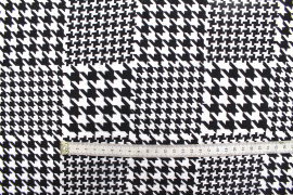 Tissu Maille Jersey Polyester Pied de Poule -Au Mètre