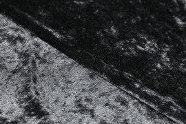 Tissu Panne de Velours Noire Coupon de 3 mètres