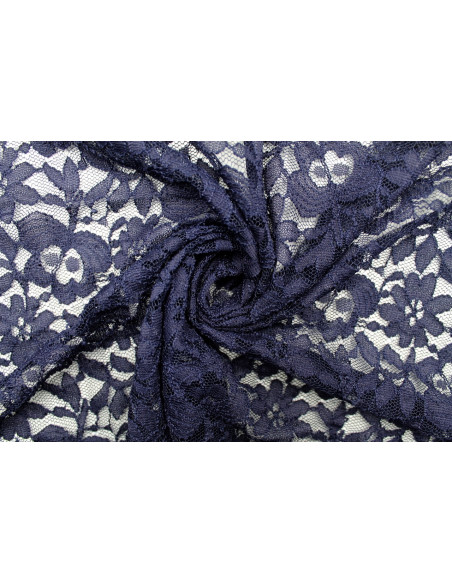Tissu Dentelle Kym Marine -Au Mètre