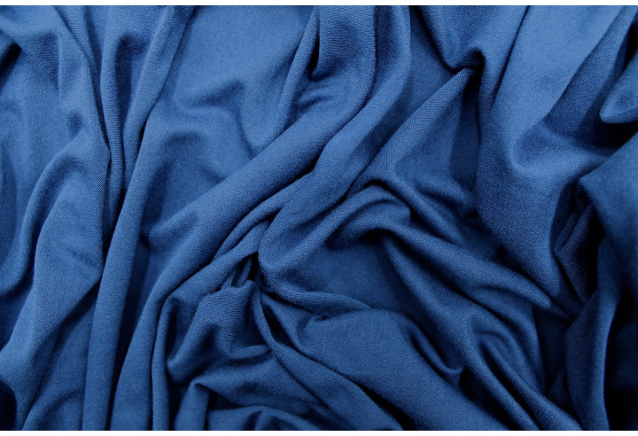 Tissu Jersey Viscose Indigo -Au Metre