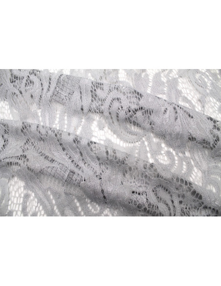 Tissu Dentelle Sophie Gris clair -Au Mètre