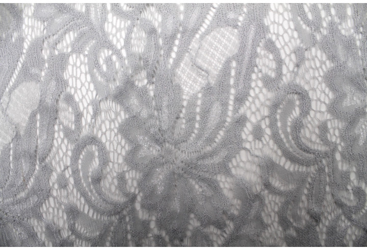 Tissu Dentelle Sophie Gris clair -Au Mètre