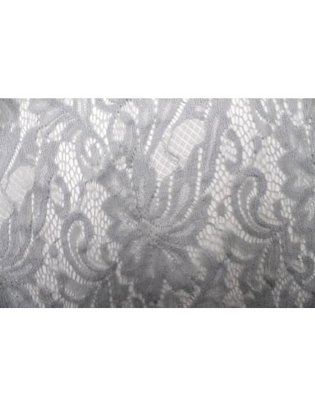 Tissu Dentelle Sophie Gris clair -Au Mètre