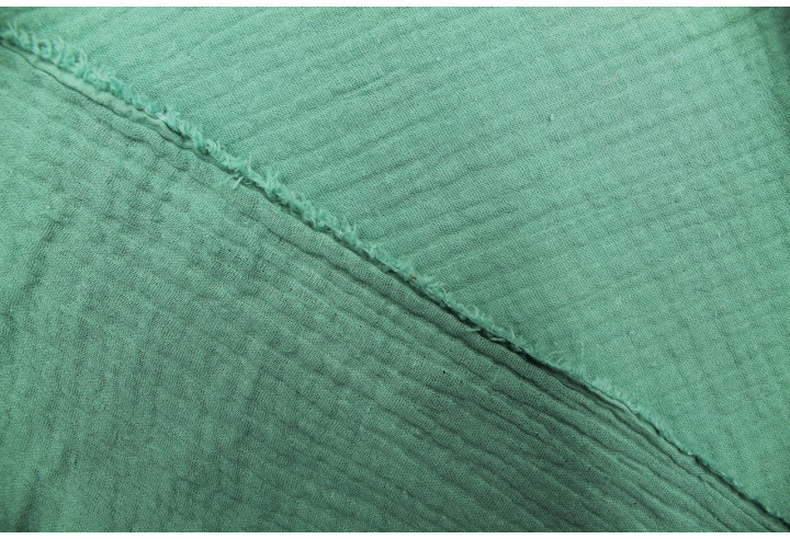 Tissu Double Gaze Vert Jade -Au Mètre