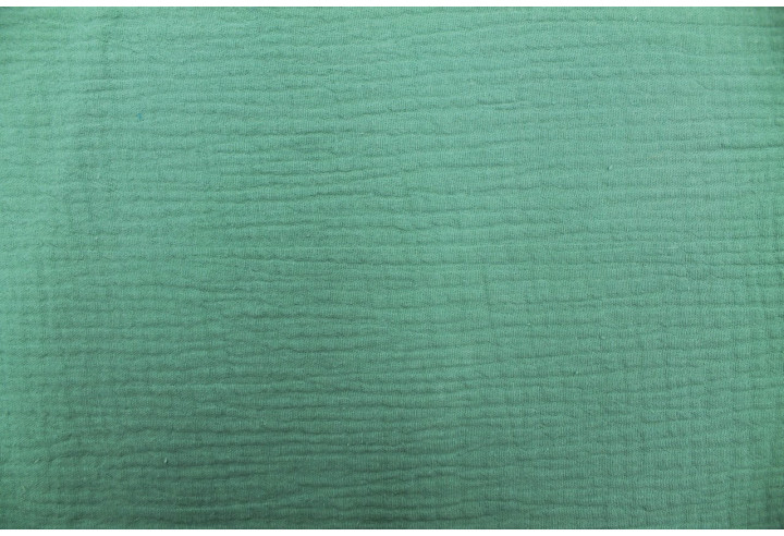 Tissu Double Gaze Vert Jade -Au Mètre