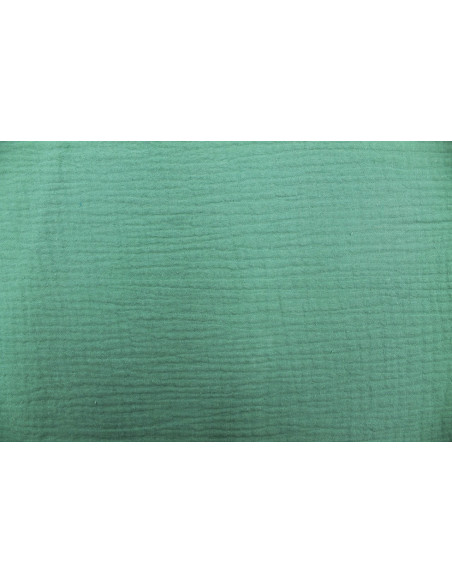 Tissu Double Gaze Vert Jade -Au Mètre