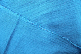 Tissu Double Gaze Turquoise -Au Mètre