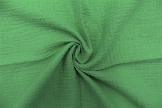Tissu Double Gaze Vert anis -Au Mètre