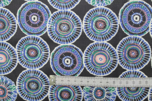 Tissu Cretonne Coton Imprimé Waxa Noir -Au Mètre 2