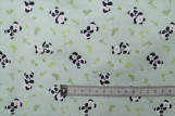 Tissu Cretonne Coton Imprimé Panda Tilleul -Au Mètre