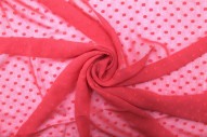 Tissu Mousseline Plumty Uni Rouge -Au Mètre