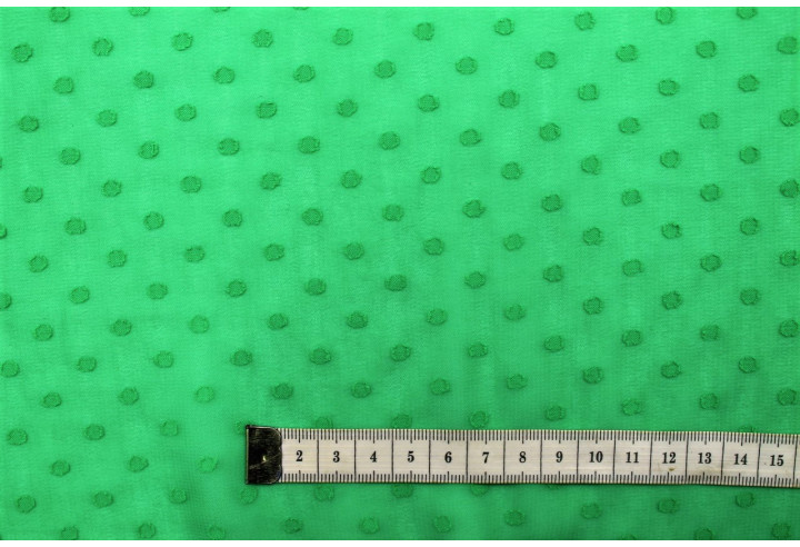 Tissu Mousseline Plumty Uni Vert -Au Mètre