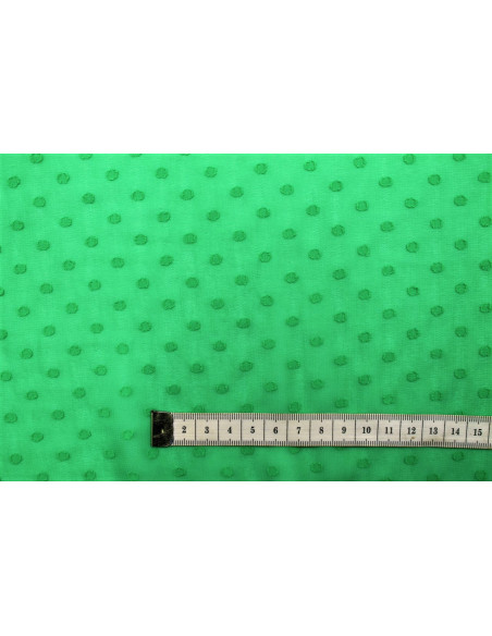 Tissu Mousseline Plumty Uni Vert -Au Mètre