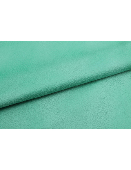 Tissu Suédine Laquée Serpent Aqua -Au Mètre