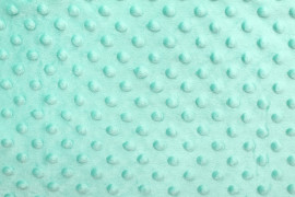Tissu Polaire Minky Pois Vert d'eau -Au Mètre