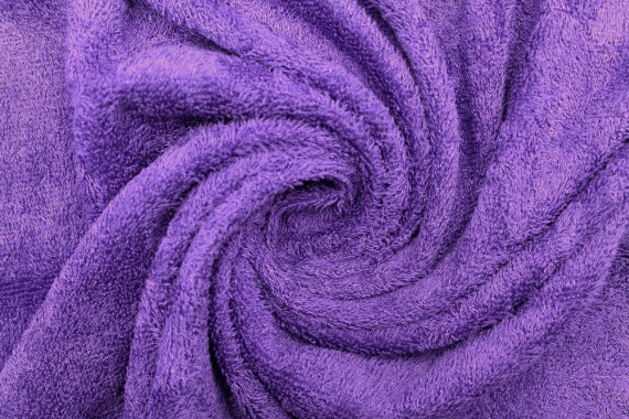 Tissu Éponge Bambou Violet -Au Mètre