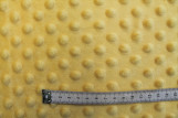 Tissu Polaire Minky Pois Moutarde -Au Mètre