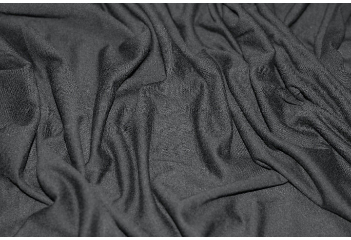 Tissu Jersey Viscose Noir -Au Metre