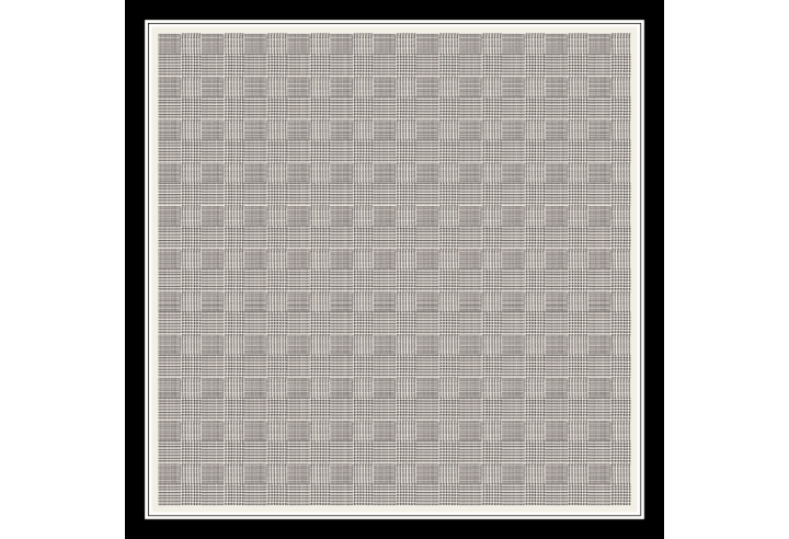 Petit Carré de Soie 100% Dessin Carreaux en 53cm x 53cm