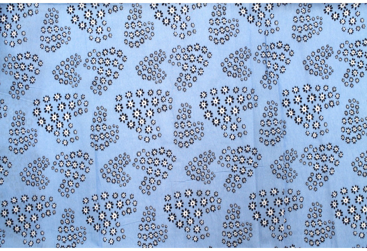Tissu Viscose Polyamide Imprimé Flove Bleu -Au Mètre