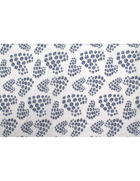 Tissu Viscose Polyamide Imprimé Flove Blanc -Au Mètre